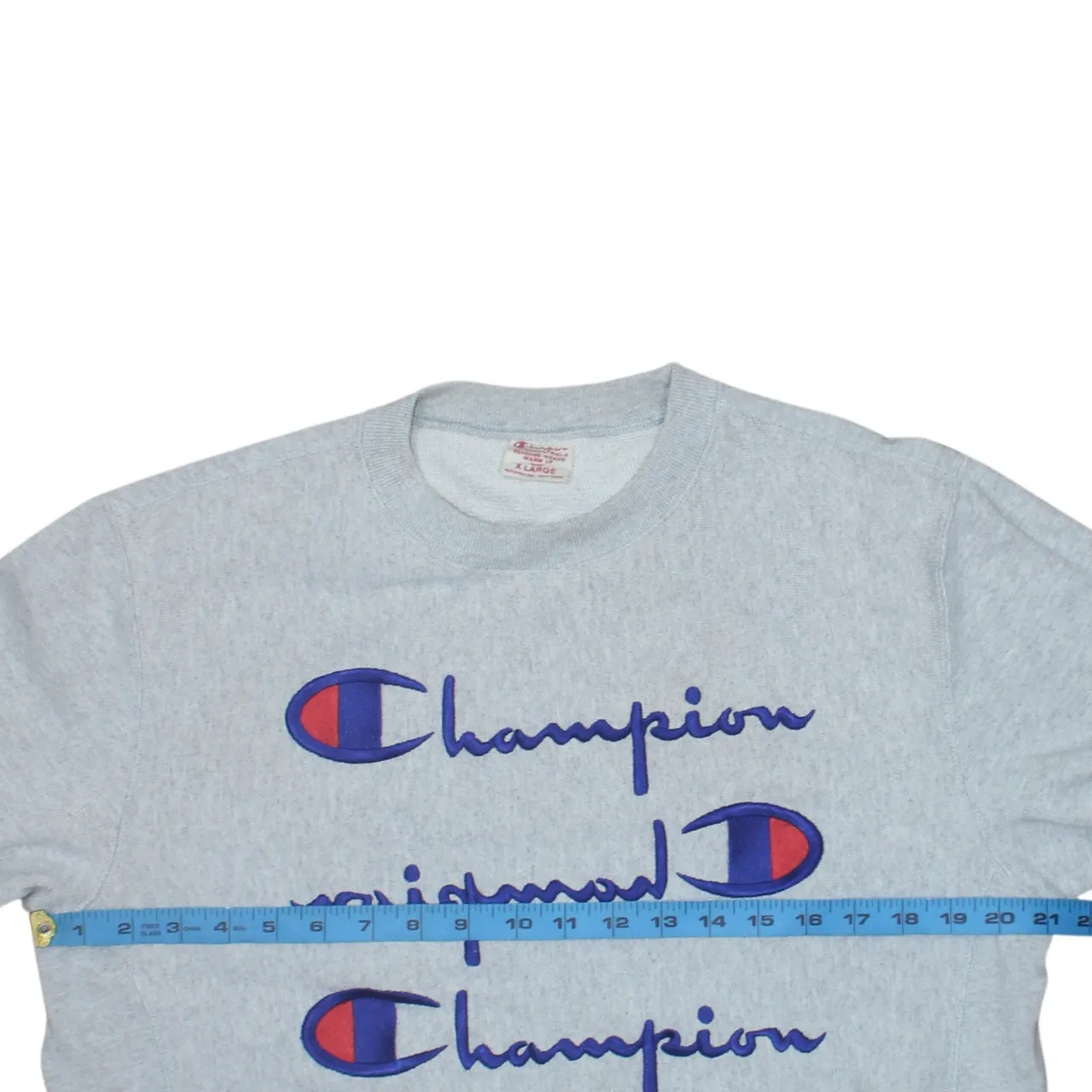 Champion 90's Spellout Crew Neck Sweatshirt XLarge Grey sold by Vintage Club product image thumbnail 5