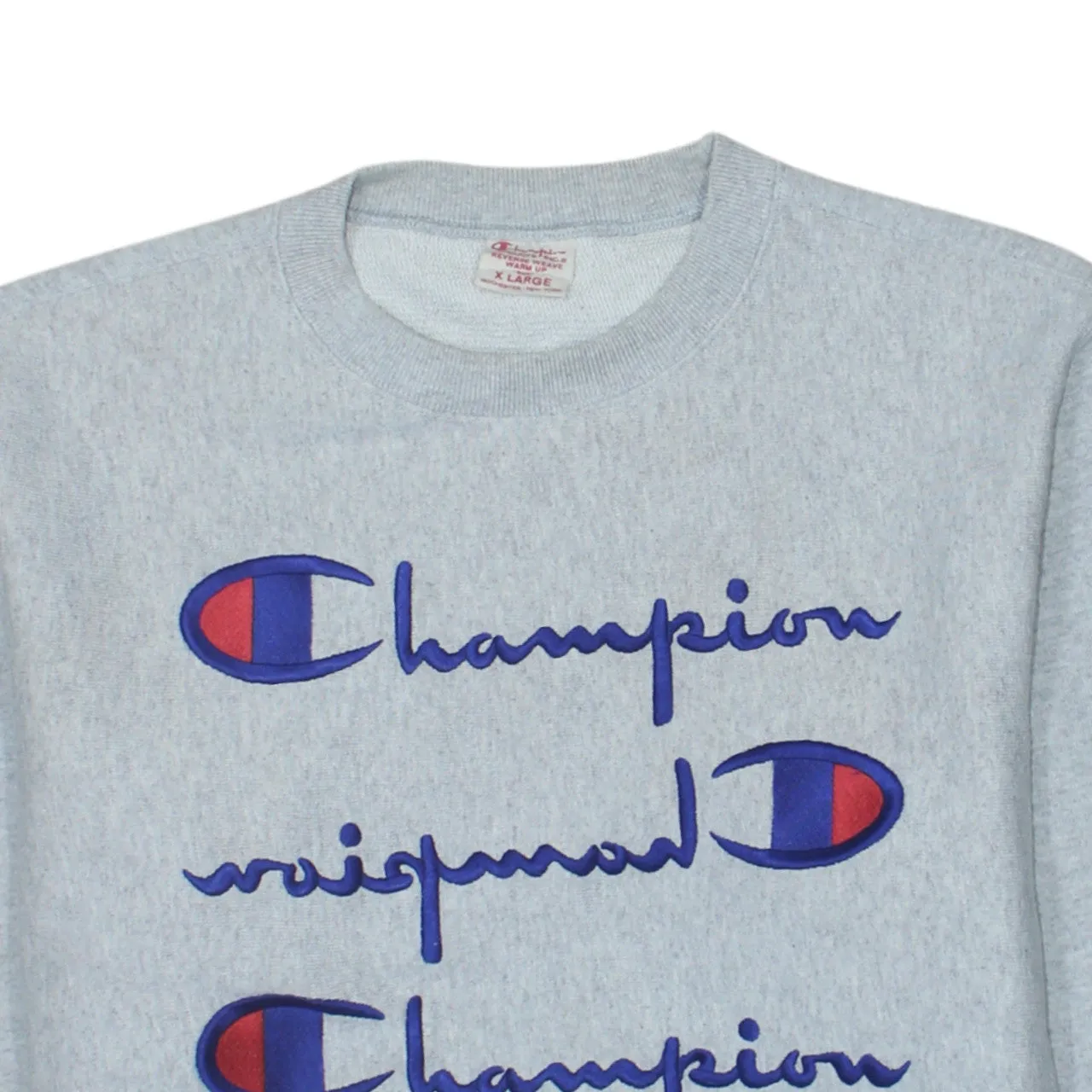 Champion 90's Spellout Crew Neck Sweatshirt XLarge Grey sold by Vintage Club product image thumbnail 3