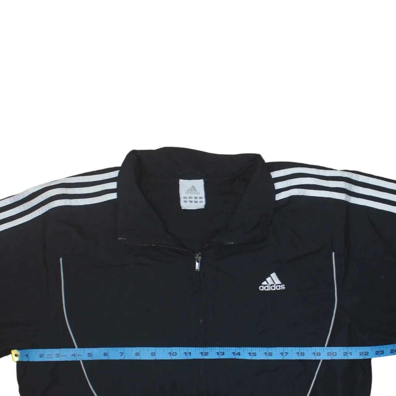 Adidas 90's Striped Sleeve Full Zip Up Windbreaker Medium Black sold by Vintage Club product image thumbnail 5