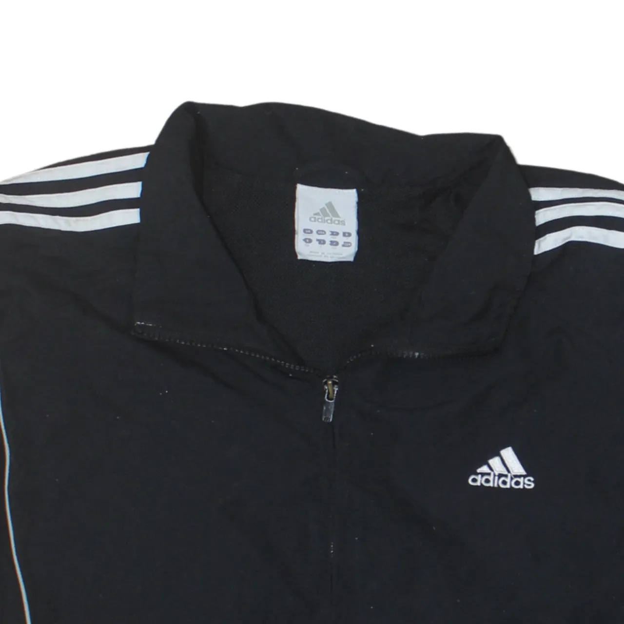 Adidas 90's Striped Sleeve Full Zip Up Windbreaker Medium Black sold by Vintage Club product image thumbnail 3