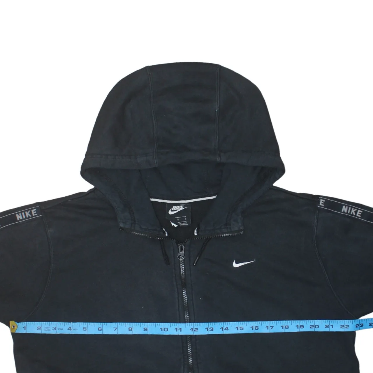 Nike 90's Swoosh Full Zip Up Hoodie Large Black sold by Vintage Club product image thumbnail 5