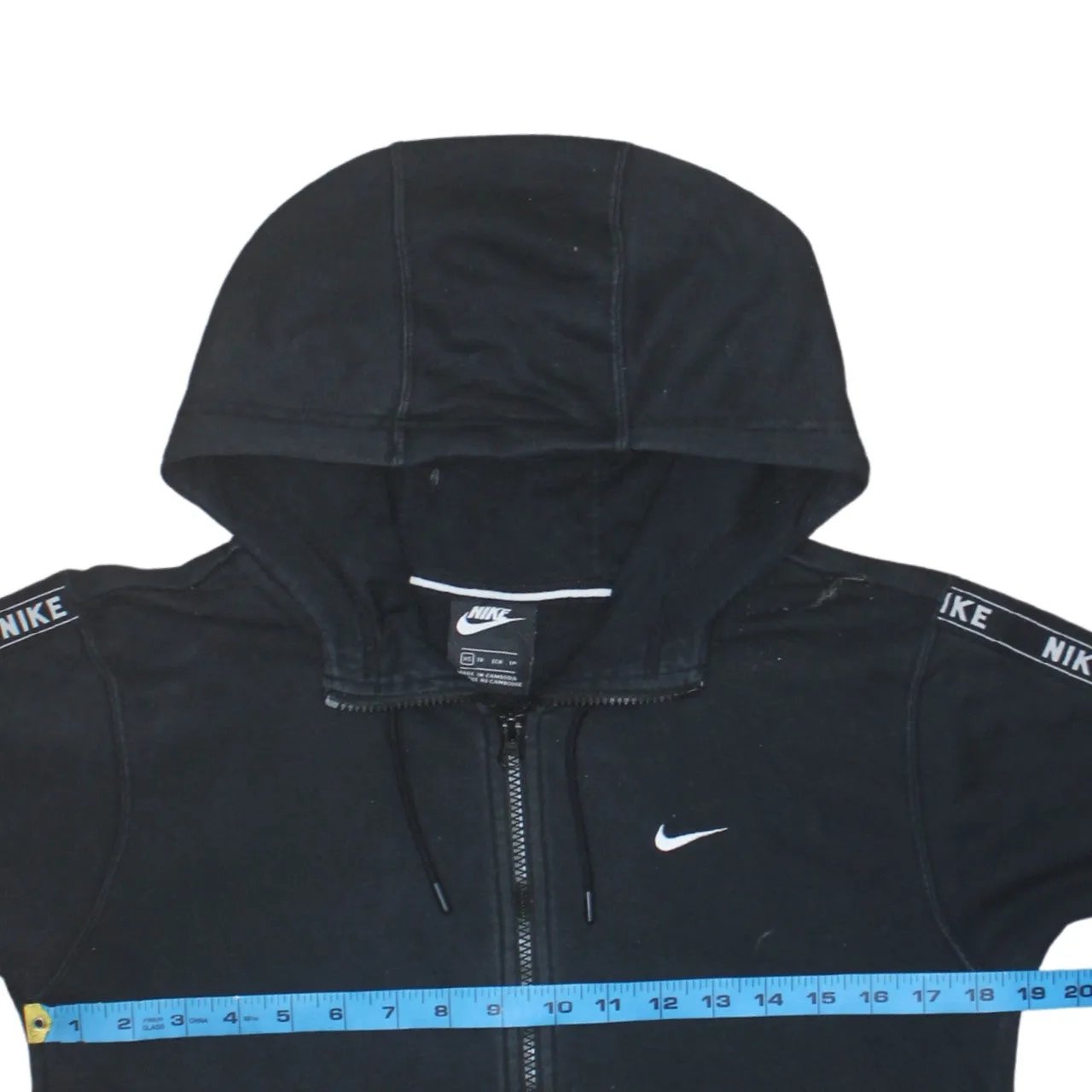 Nike 90's Swoosh Full Zip Up Hoodie XSmall Black sold by Vintage Club product image thumbnail 5