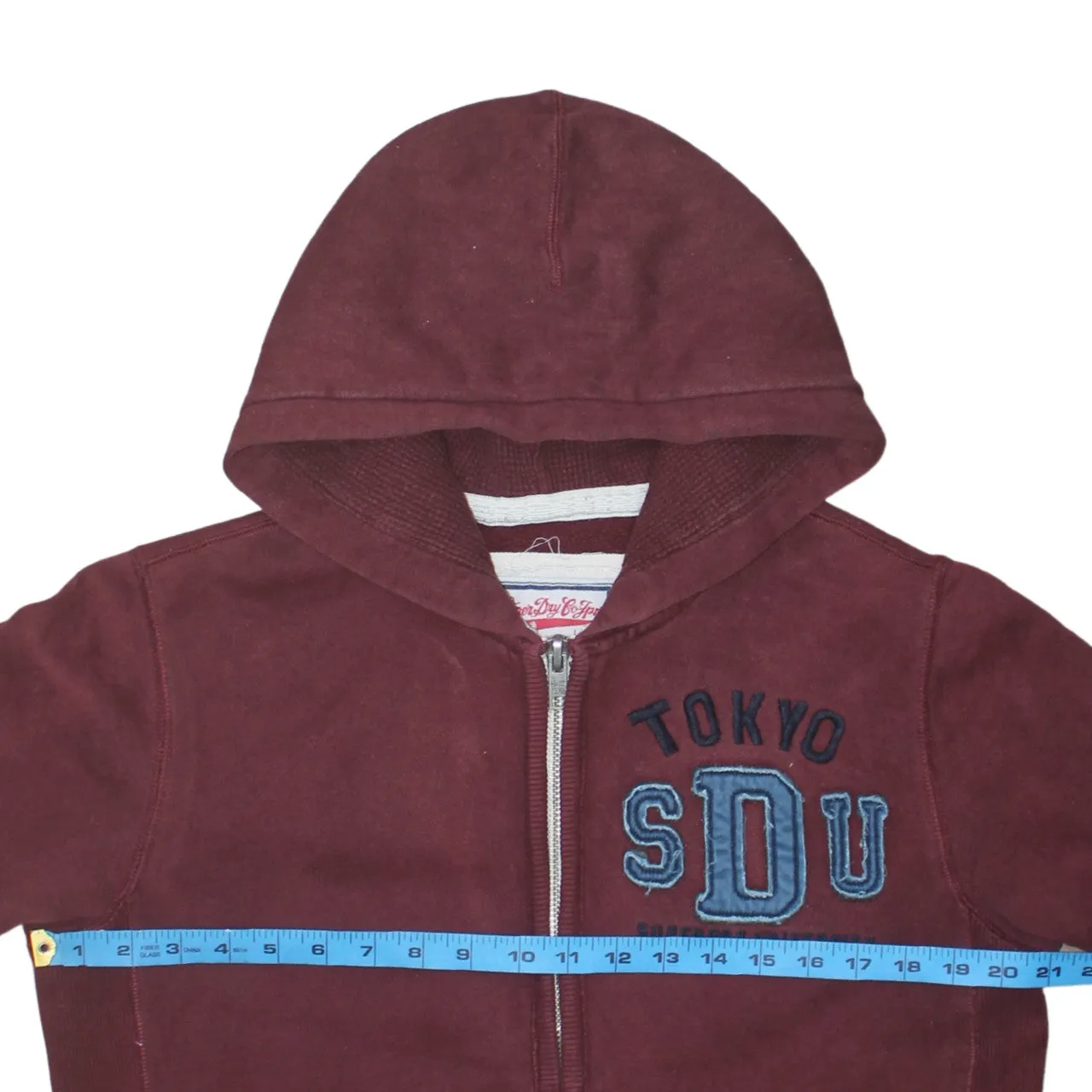 Super Dry 90's Lightweight Full Zip Up Hoodie Medium Red sold by Vintage Club product image thumbnail 5