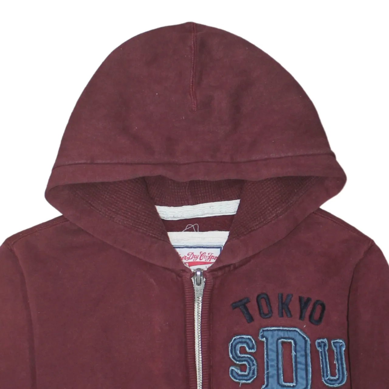 Super Dry 90's Lightweight Full Zip Up Hoodie Medium Red sold by Vintage Club product image thumbnail 3