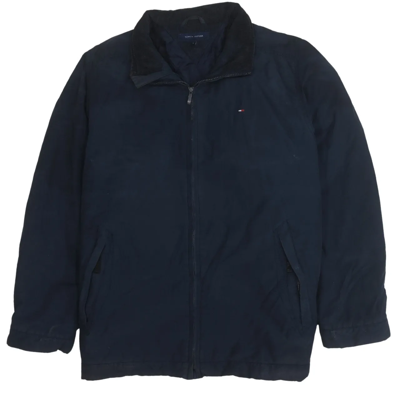 Tommy Hilfiger 90's Lightweight Full Zip Up Windbreaker Large Navy Blue sold by Vintage Club