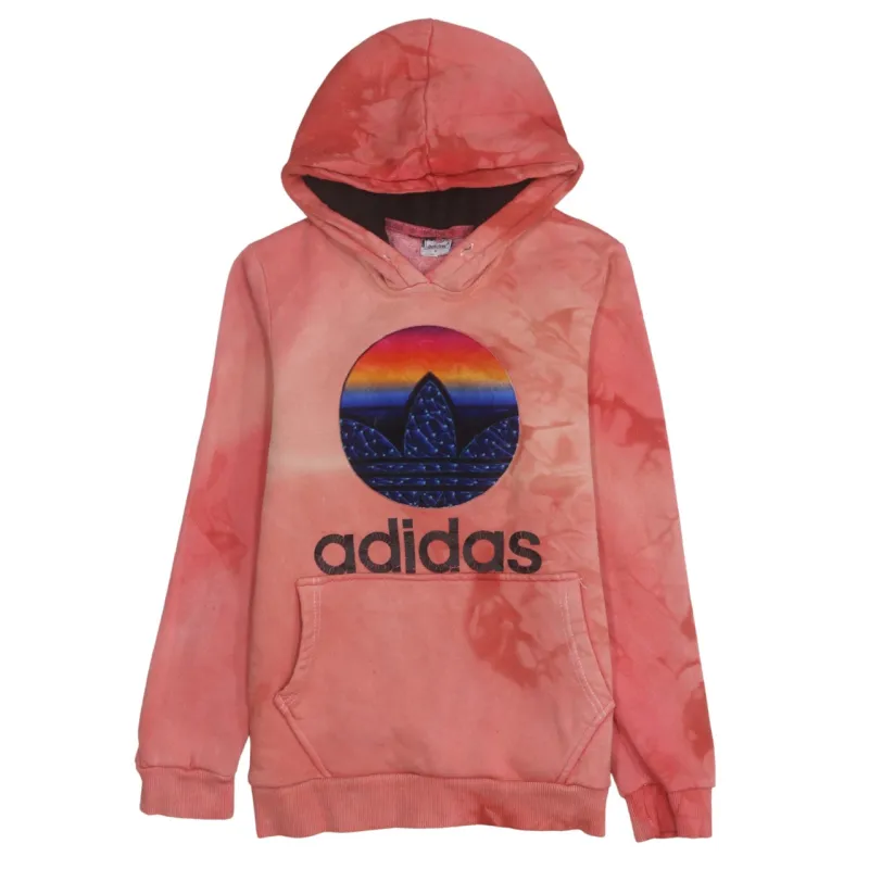 Adidas 90's Spellout Pullover Hoodie Small Red sold by Vintage Club