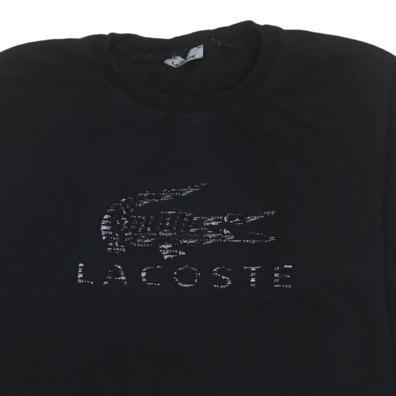 Lacoste 90's Spellout Crew Neck Sweatshirt XXLarge (2XL) Black sold by Vintage Club product image thumbnail 3