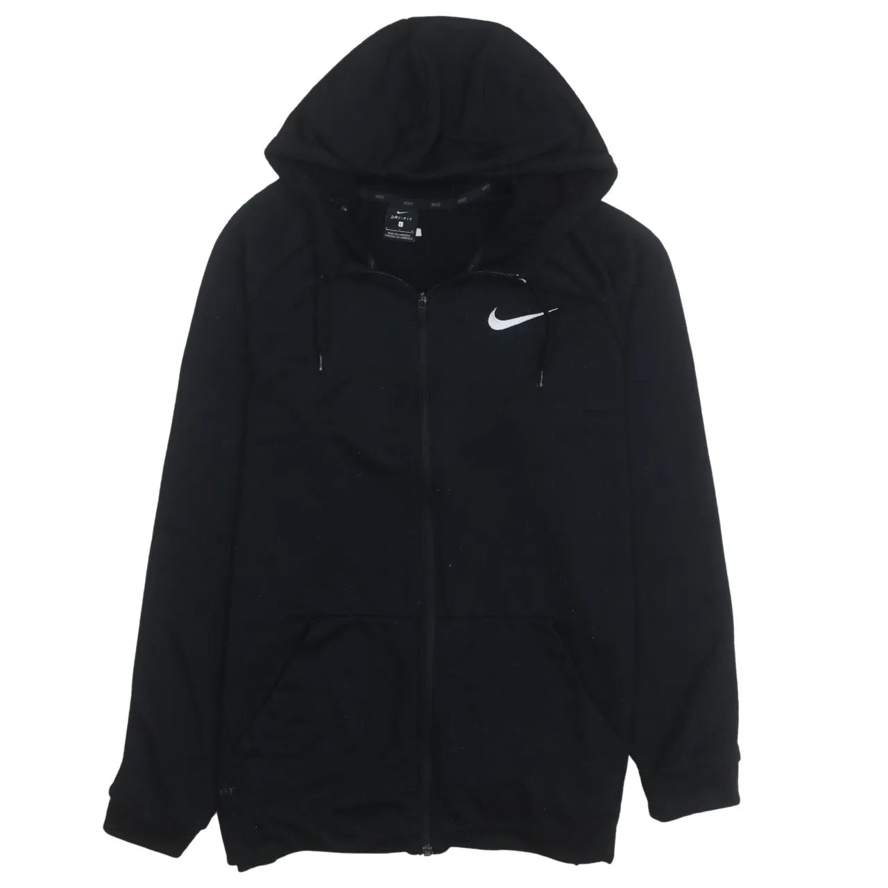 Nike 90's Swoosh Full Zip Up Hoodie Large Black sold by Vintage Club