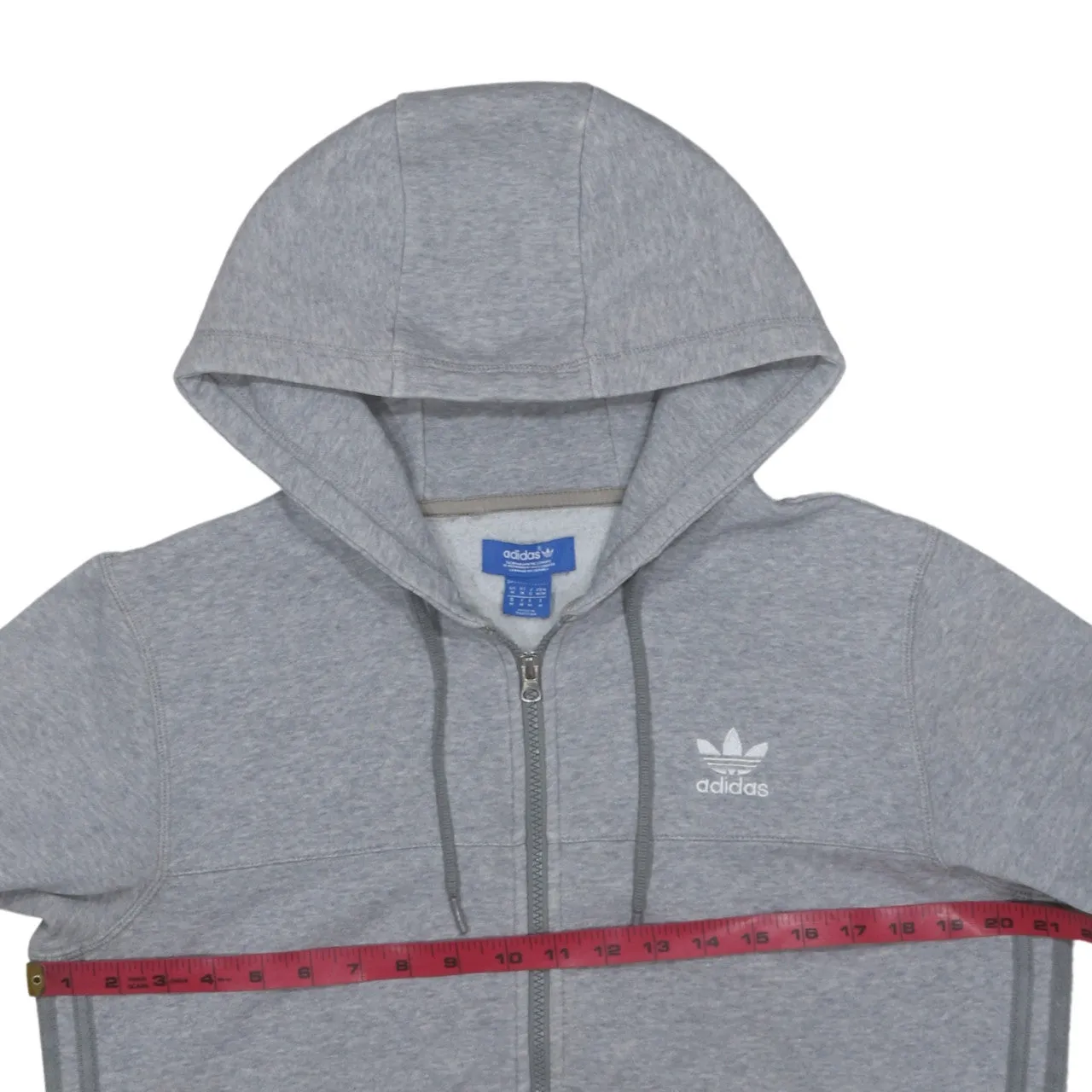Adidas 90's Lightweight Full Zip Up Hoodie Medium Grey sold by Vintage Club product image thumbnail 5