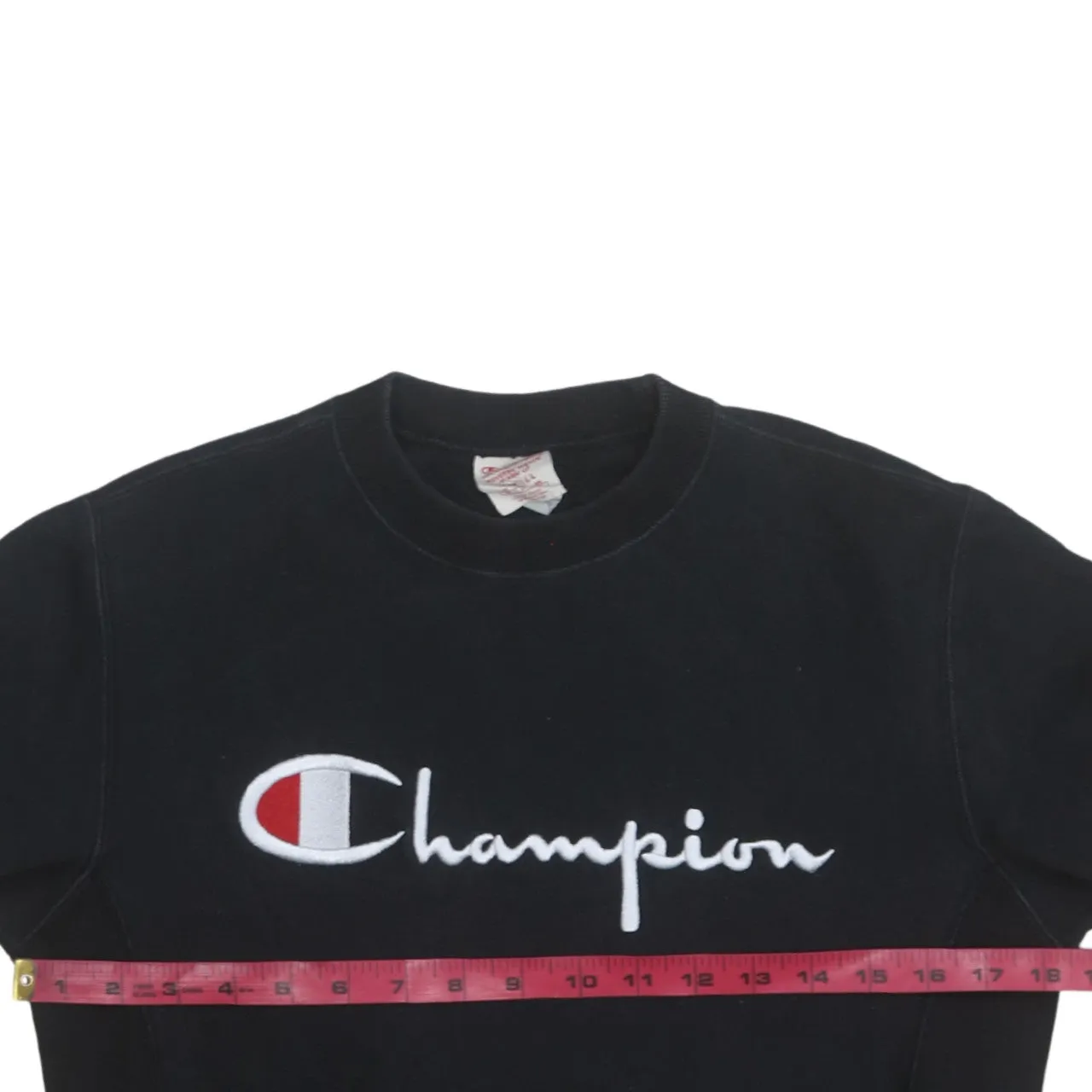 Champion 90's Spellout Crew Neck Sweatshirt Small Black sold by Vintage Club product image thumbnail 5