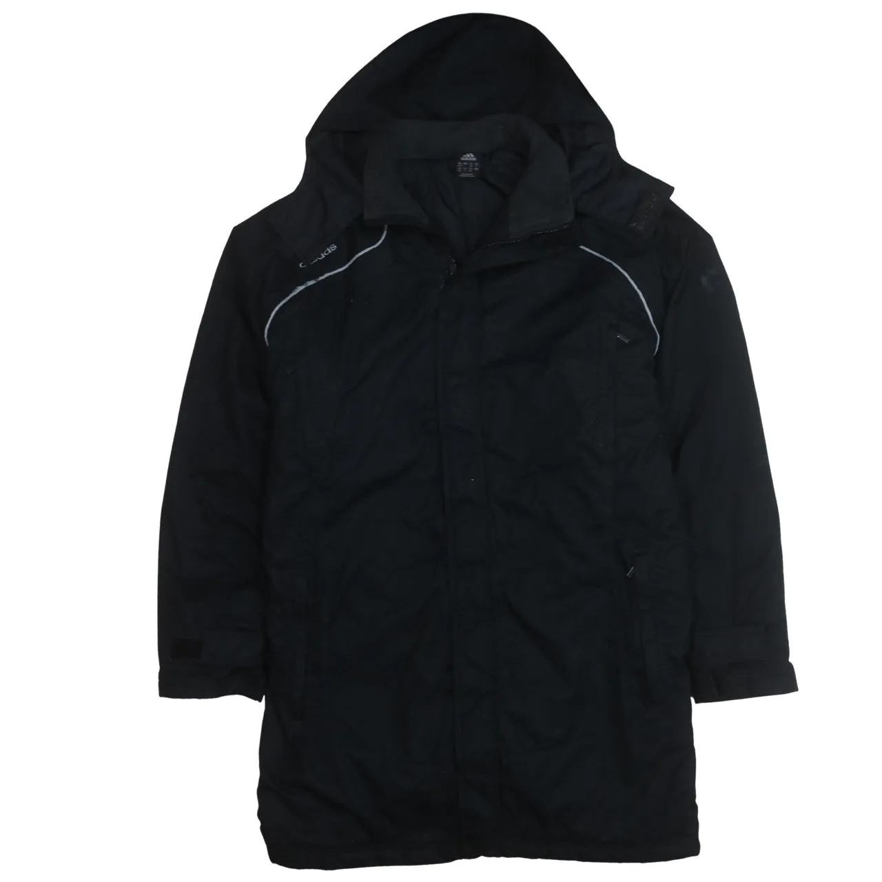 Adidas 90's Hooded Full Zip Up Windbreaker XLarge Black sold by Vintage Club