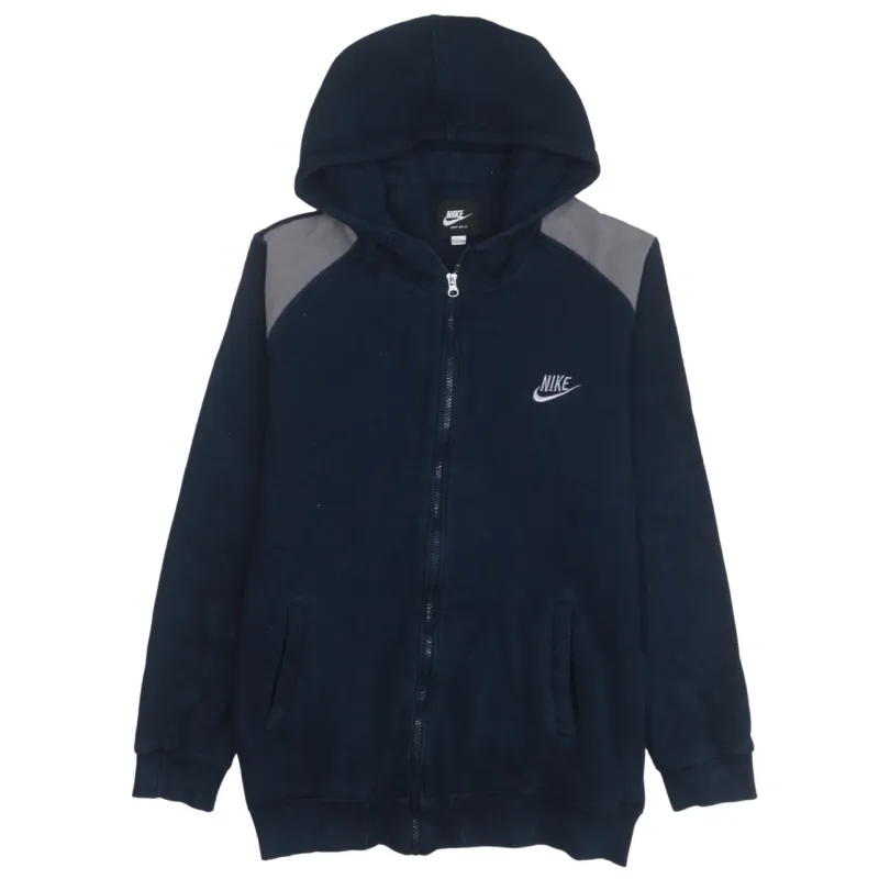 Nike 90's Swoosh Full Zip Up Hoodie XLarge Navy Blue sold by Vintage Club