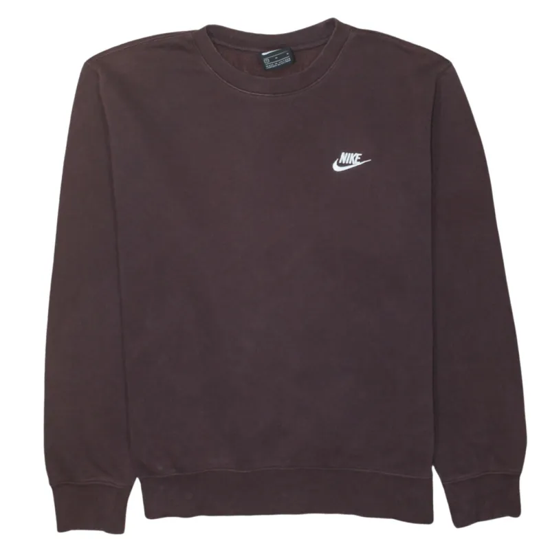 Nike 90's Swoosh Crew Neck Sweatshirt Medium Brown sold by Vintage Club