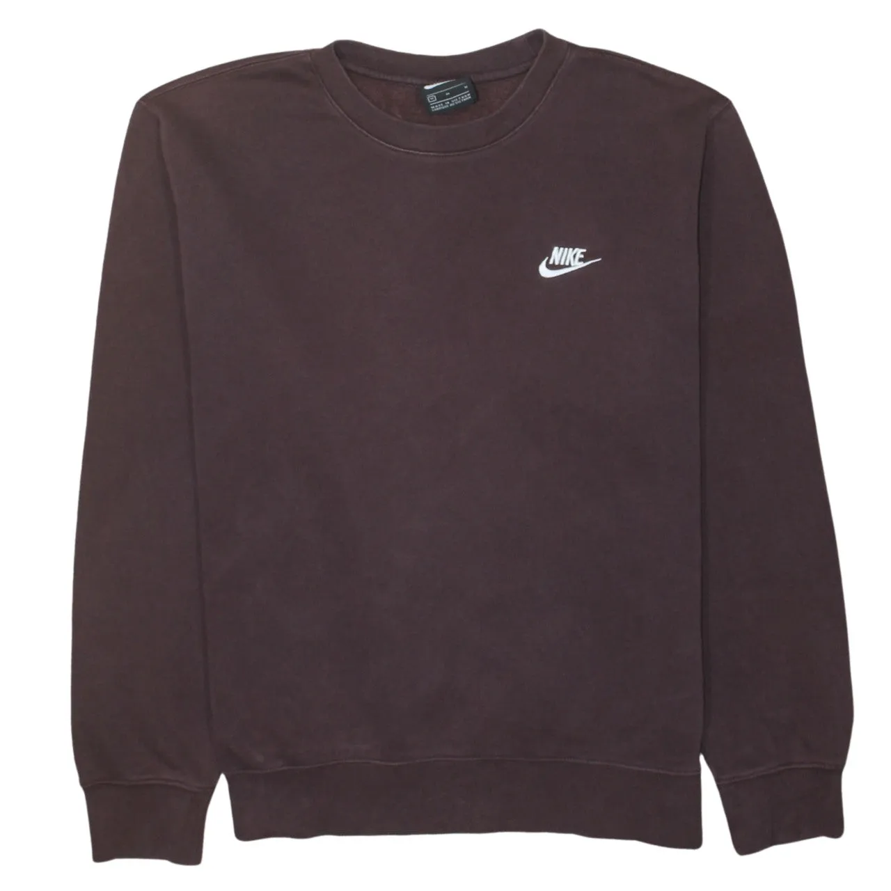 Nike 90's Swoosh Crew Neck Sweatshirt Medium Brown sold by Vintage Club