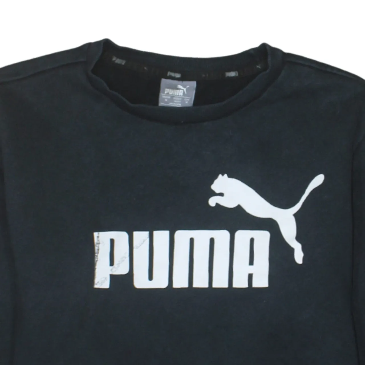 Puma 90's Spellout Crew Neck Sweatshirt Medium Black sold by Vintage Club product image thumbnail 3