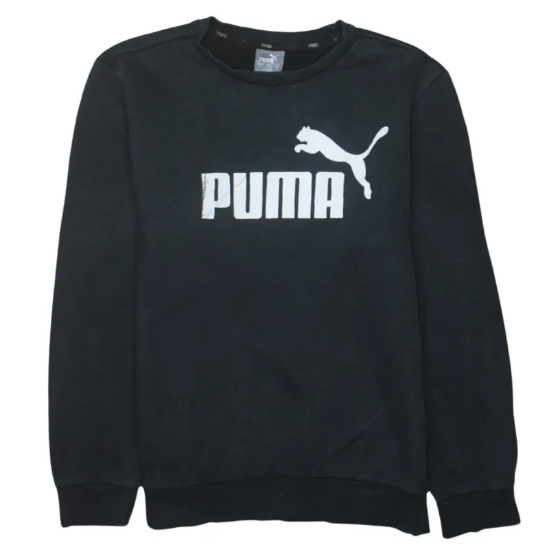 Puma 90's Spellout Crew Neck Sweatshirt Medium Black sold by Vintage Club