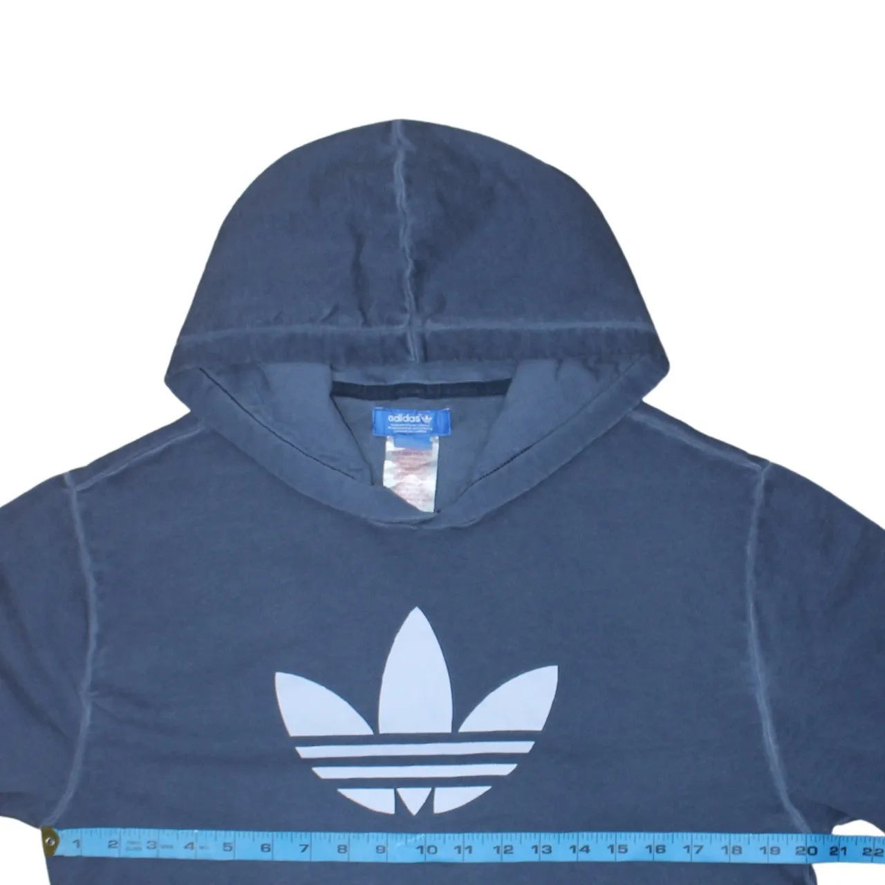 Adidas 90's Spellout Pullover Hoodie XLarge Navy Blue sold by Vintage Club product image thumbnail 5