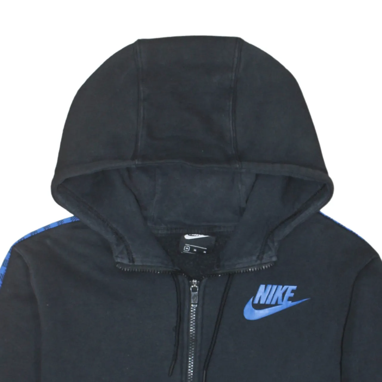 Nike 90's Swoosh Full Zip Up Hoodie Medium Black sold by Vintage Club product image thumbnail 3