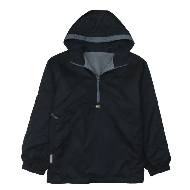 Nike 90's Swoosh Quarter Zip Windbreaker Large  Black made by Nike