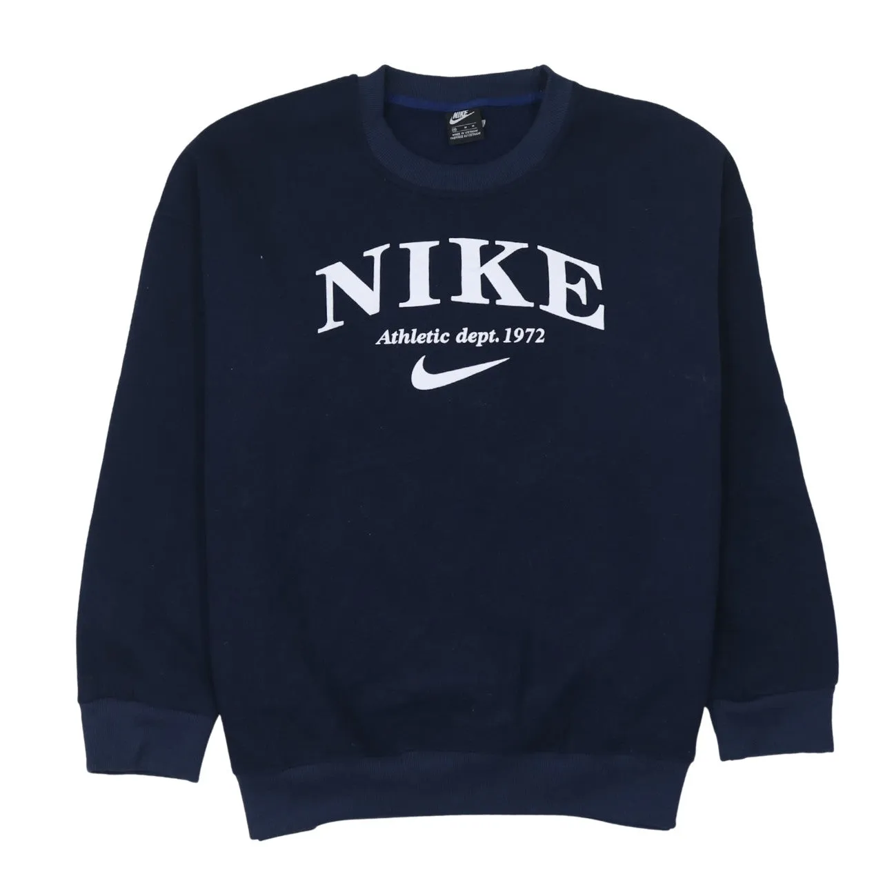 Nike 90's Center Middle Swoosh Crew Neck Sweatshirt Medium Navy Blue sold by Vintage Club