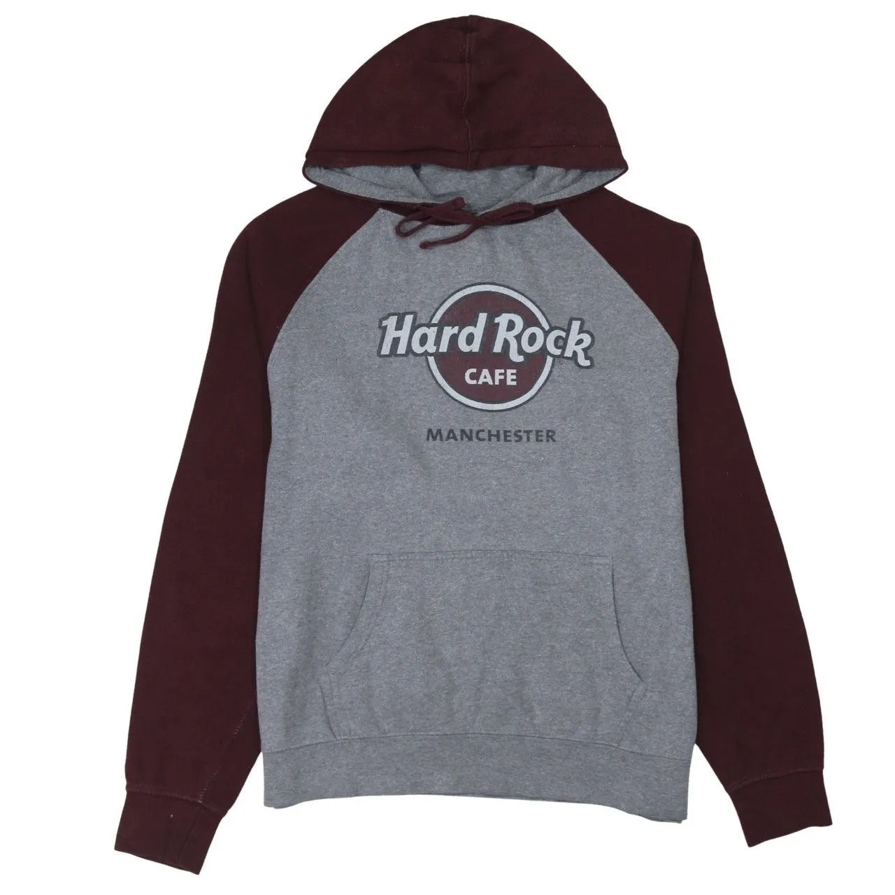 Hard Rock Cafe 90's Spellout Pullover Hoodie Medium Burgundy Red sold by Vintage Club