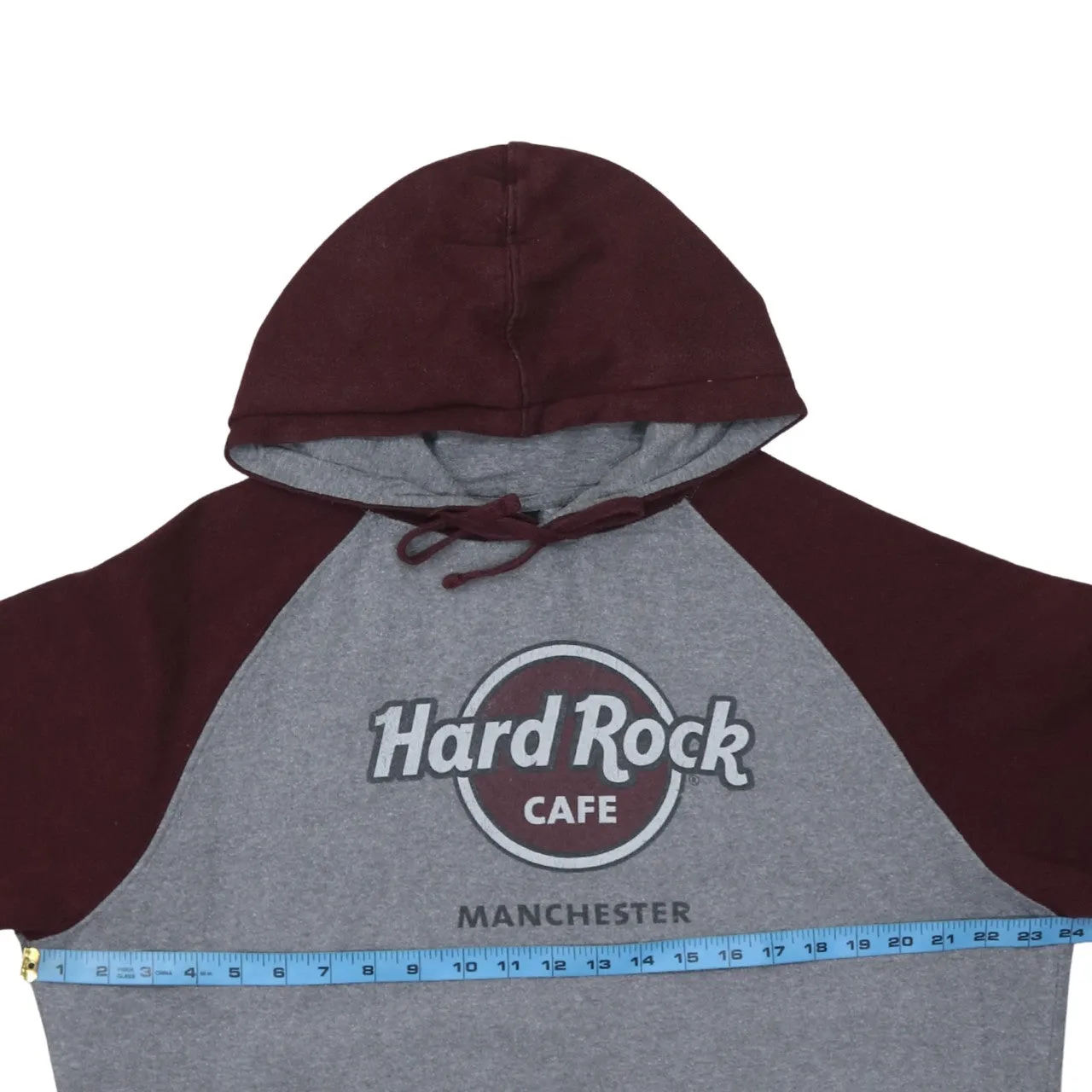 Hard Rock Cafe 90's Spellout Pullover Hoodie Medium Burgundy Red sold by Vintage Club product image thumbnail 5