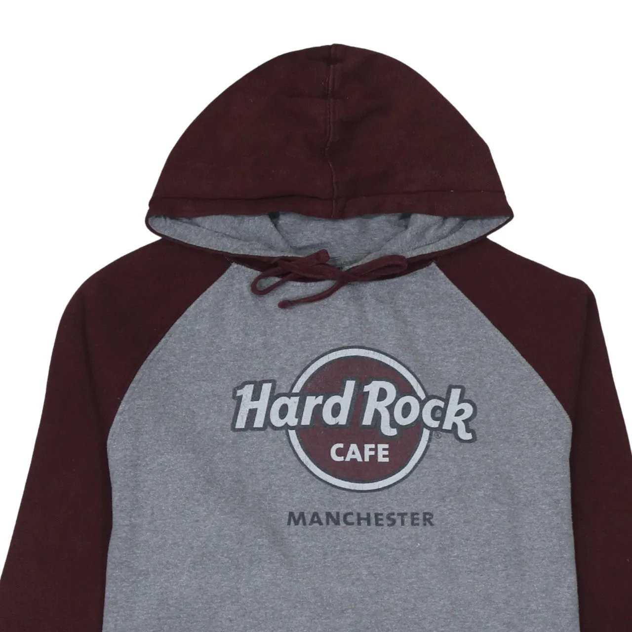 Hard Rock Cafe 90's Spellout Pullover Hoodie Medium Burgundy Red sold by Vintage Club product image thumbnail 3