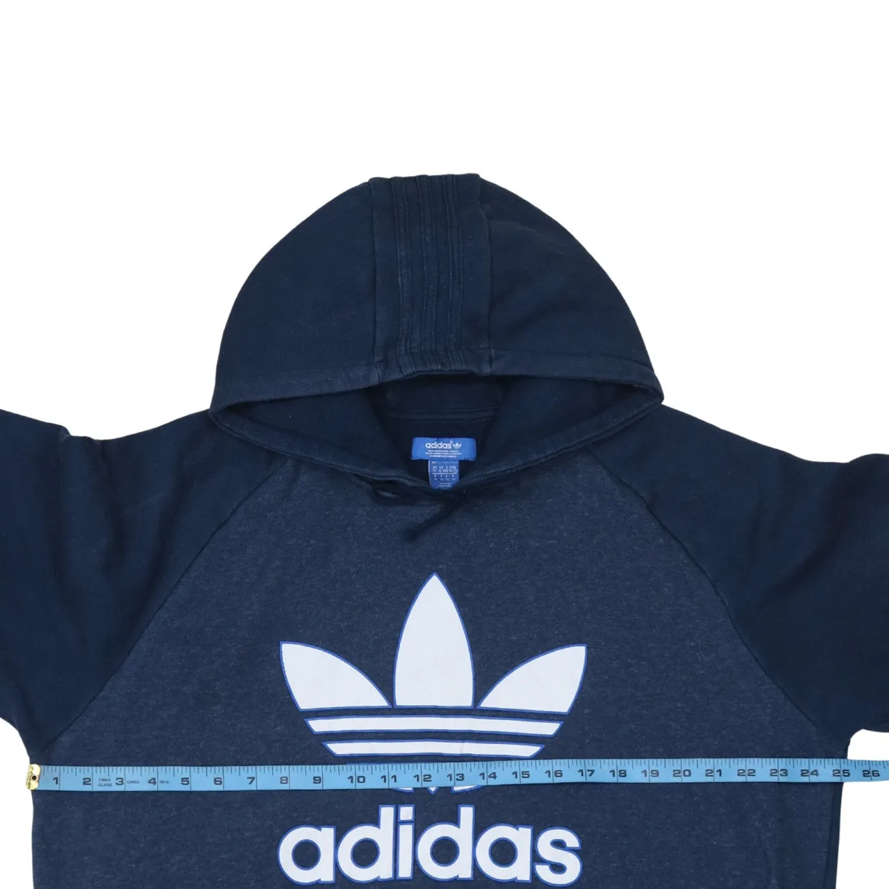 Adidas 90's Spellout Pullover Hoodie XLarge Navy Blue sold by Vintage Club product image thumbnail 5
