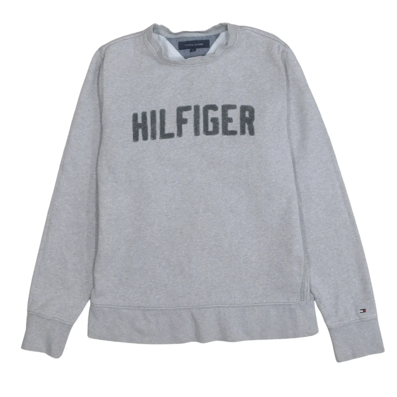 Tommy Hilfiger 90's Hilfiger Crew Neck Sweatshirt Medium Grey sold by Vintage Club