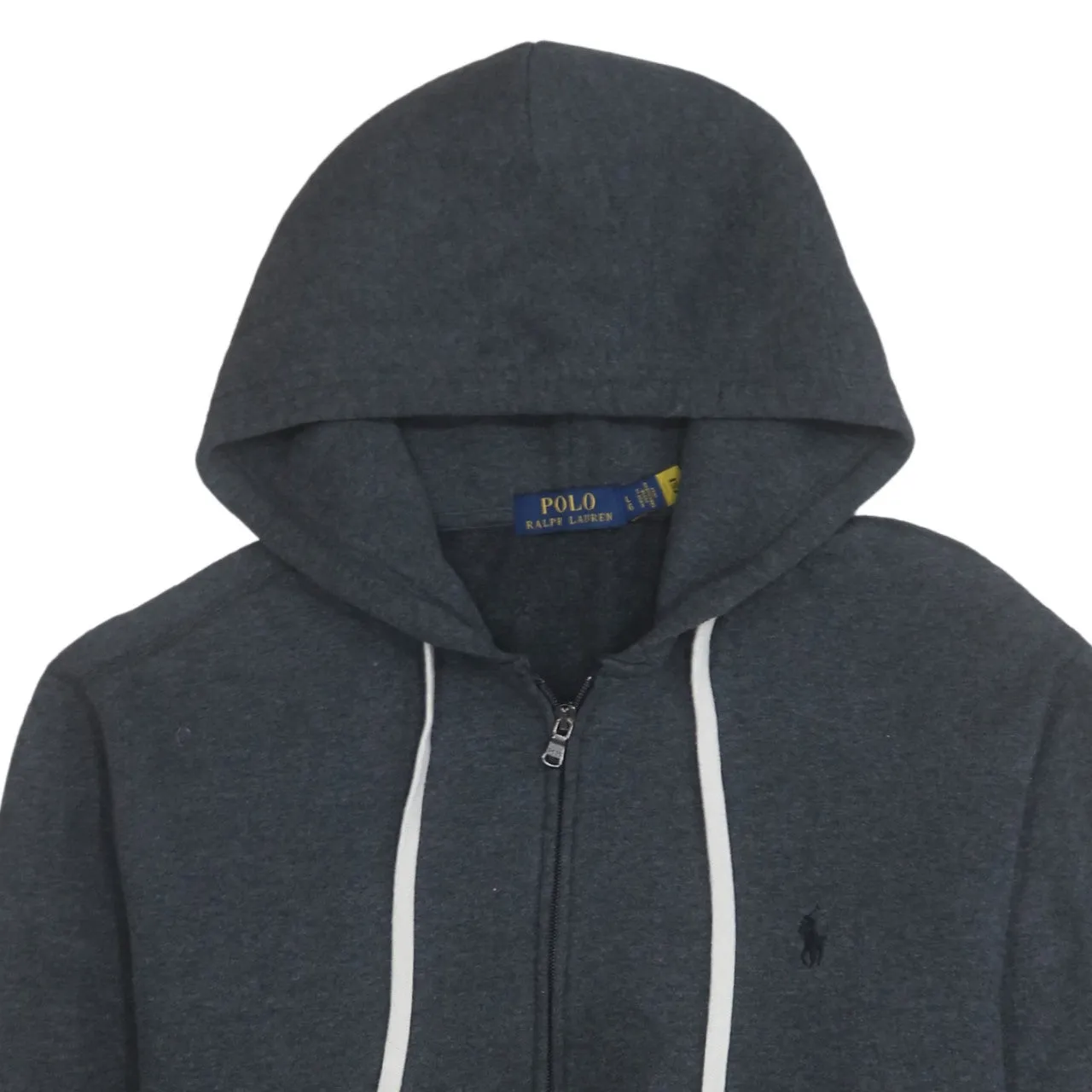 Polo Ralph Lauren 90's Lightweight Full Zip Up Hoodie Large Grey sold by Vintage Club product image thumbnail 3