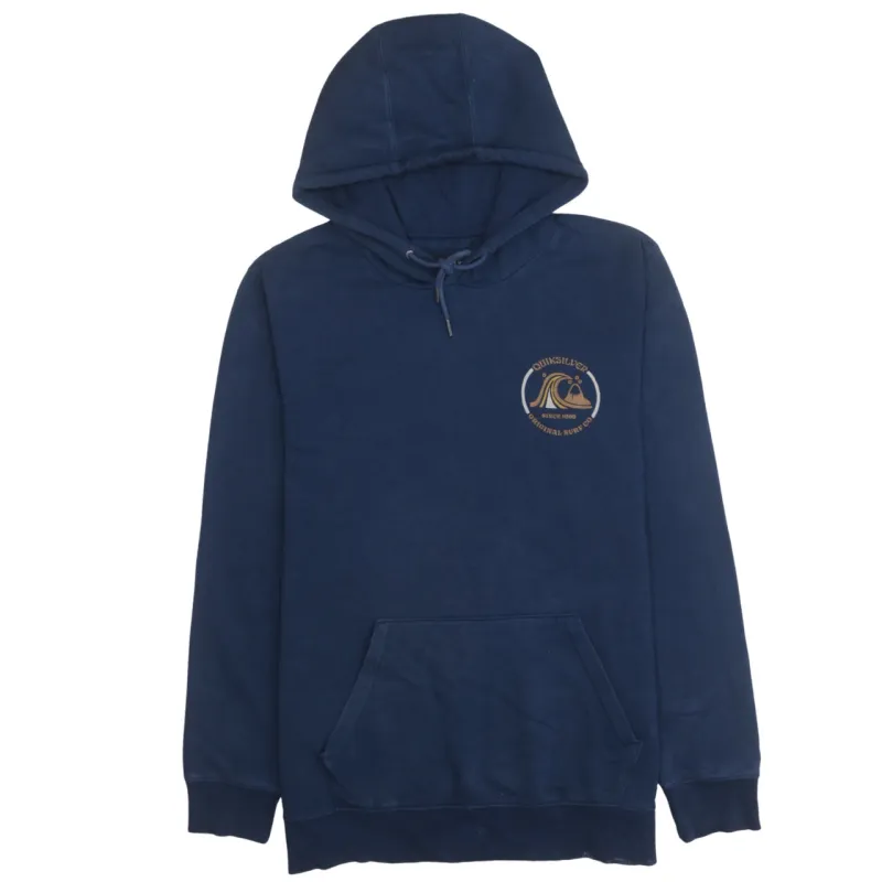 QuikSilver 90's Drawstring Pockets Pullover Hoodie Large Navy Blue sold by Vintage Club