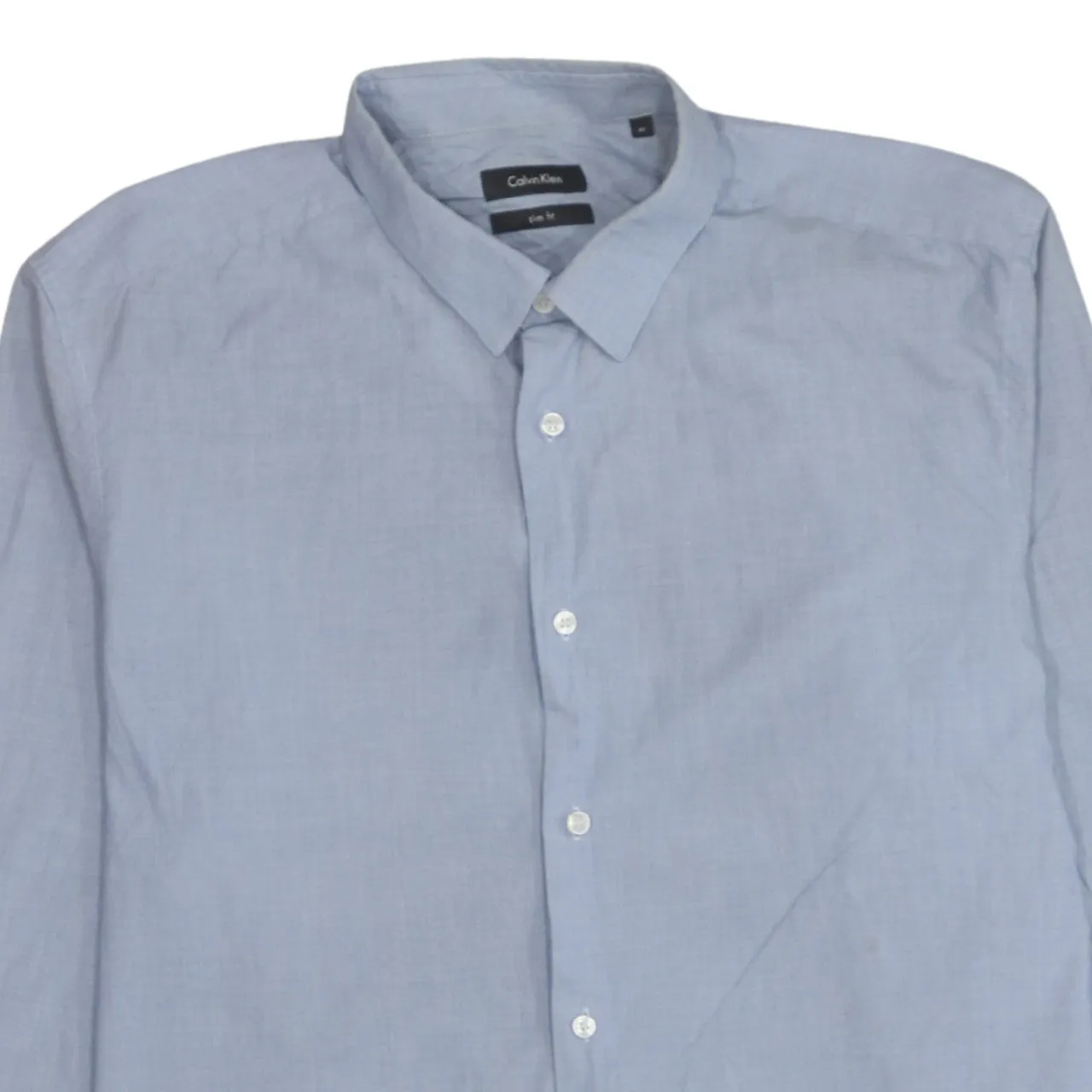 Calvin Klein 90's Long Sleeve Button Up Shirt Large Blue sold by Vintage Club product image thumbnail 3
