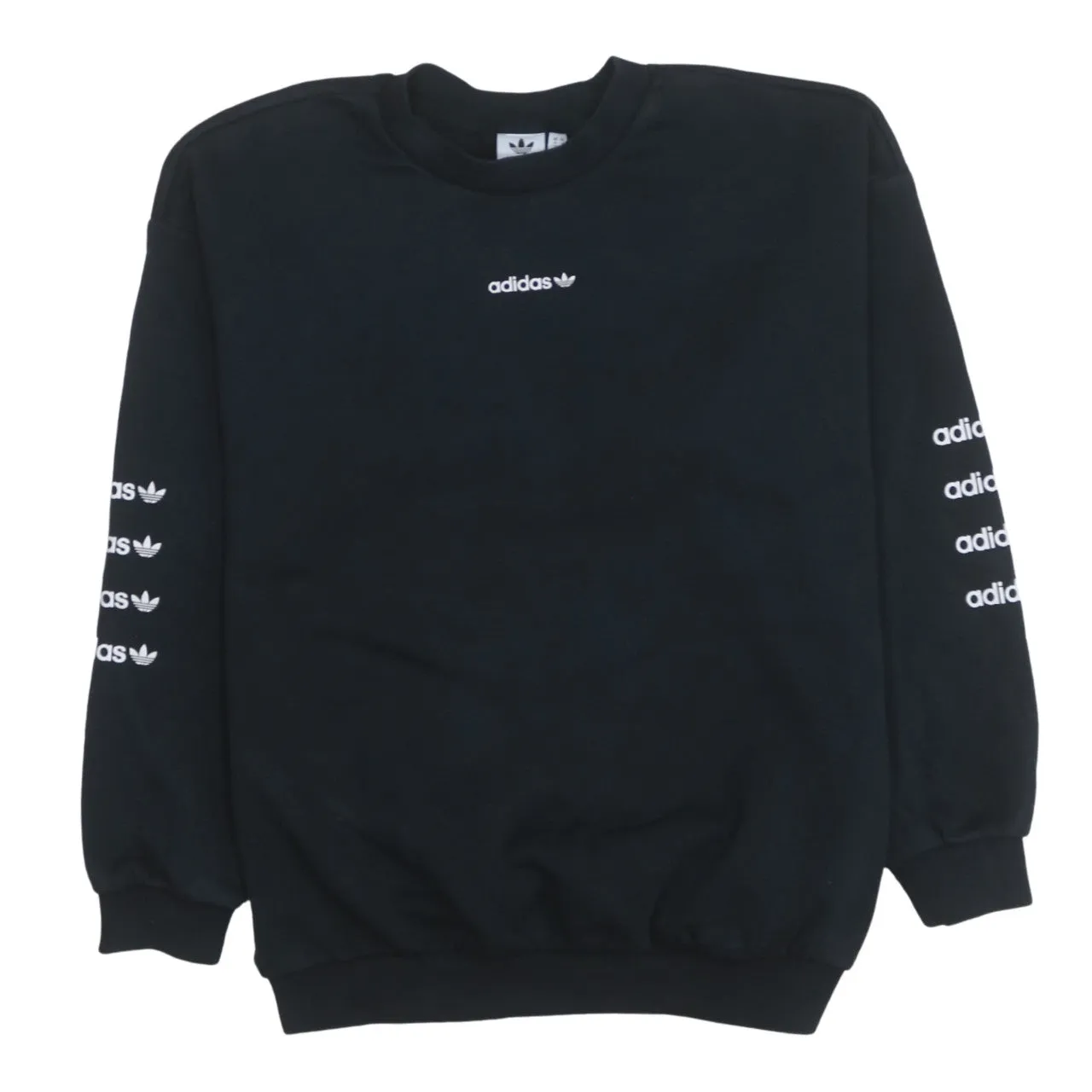 Adidas 90's Lightweight Crew Neck Sweatshirt Small Black sold by Vintage Club