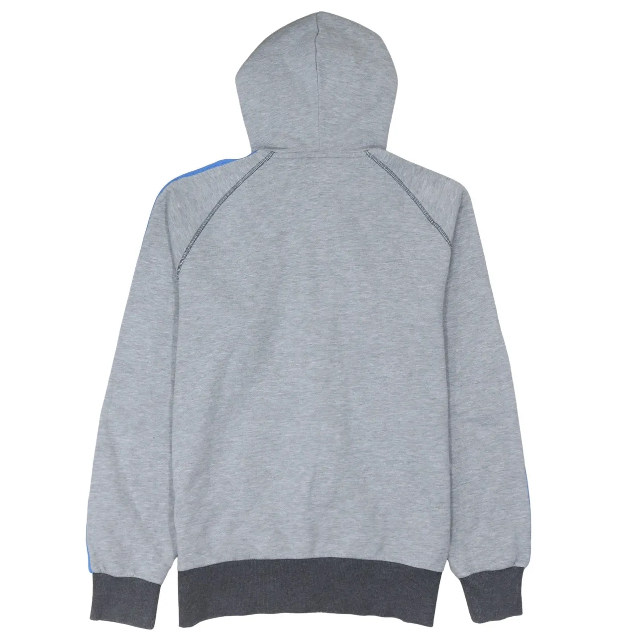 Adidas 90's Striped Sleeve Full Zip Up Hoodie Medium Grey sold by Vintage Club product image thumbnail 2