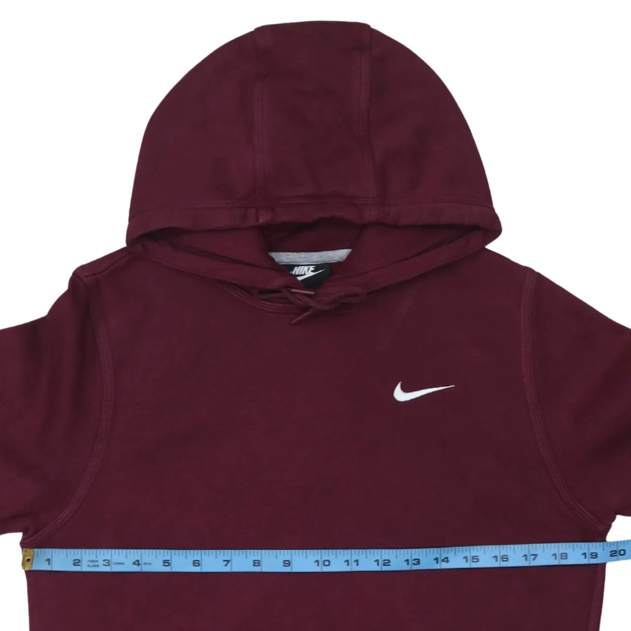 Nike 90's Swoosh Pullover Hoodie Small Burgundy Red sold by Vintage Club product image thumbnail 5