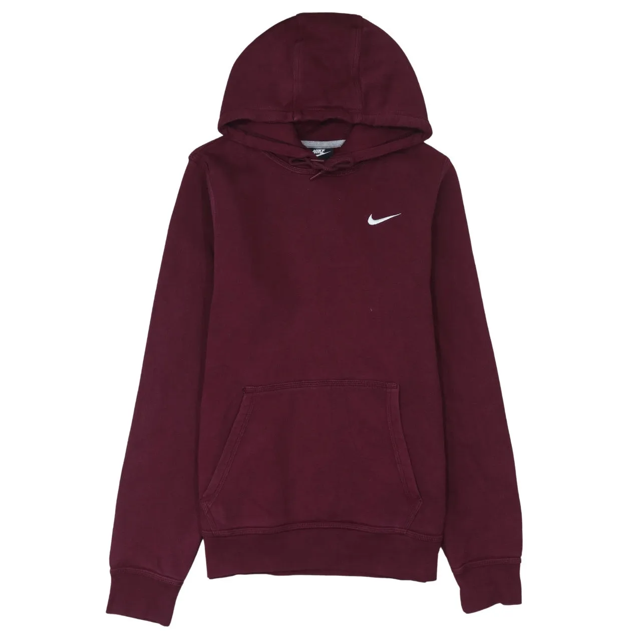 Nike 90's Swoosh Pullover Hoodie Small Burgundy Red sold by Vintage Club