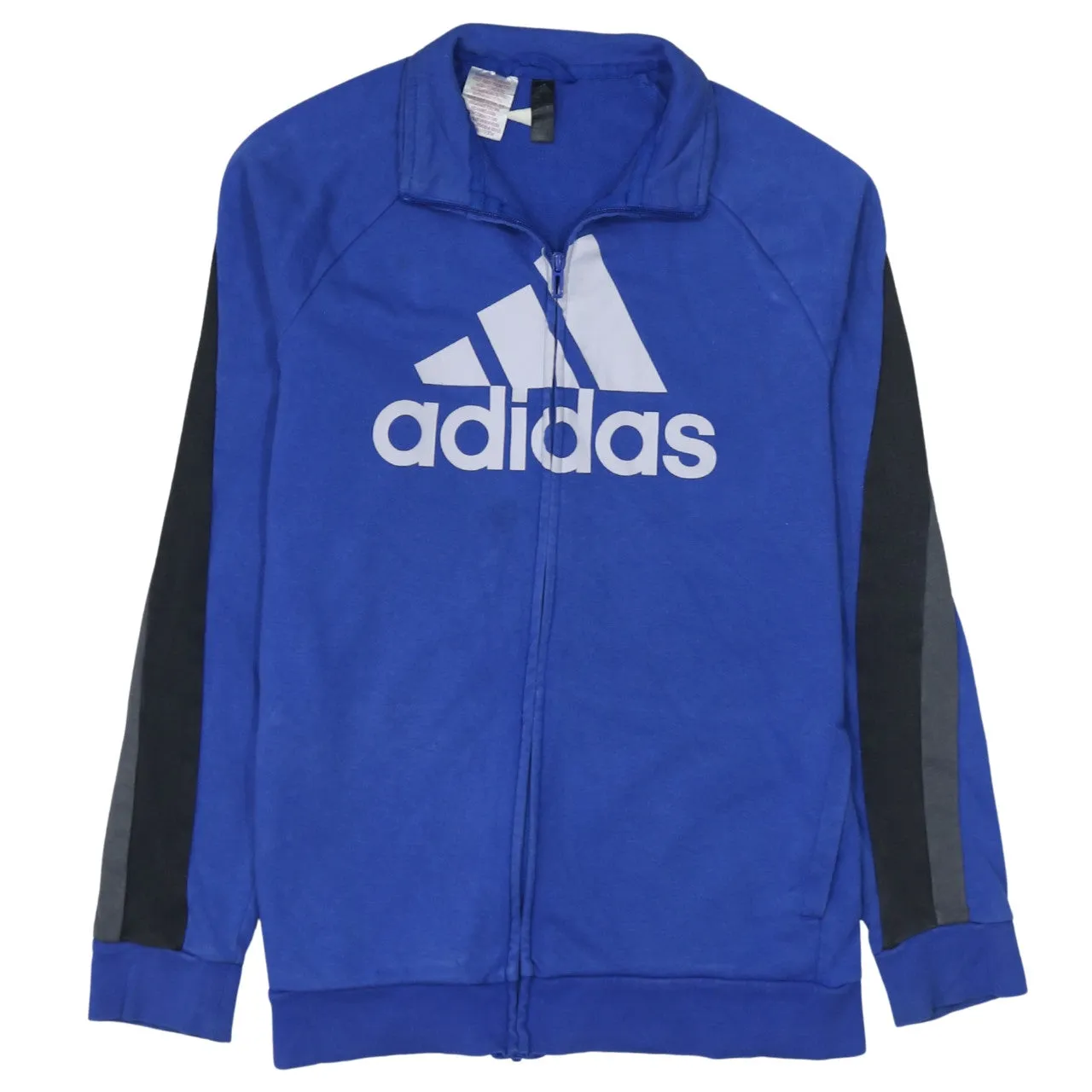 Adidas 90's Spellout Full Zip Up Sweatshirt XLarge Blue sold by Vintage Club