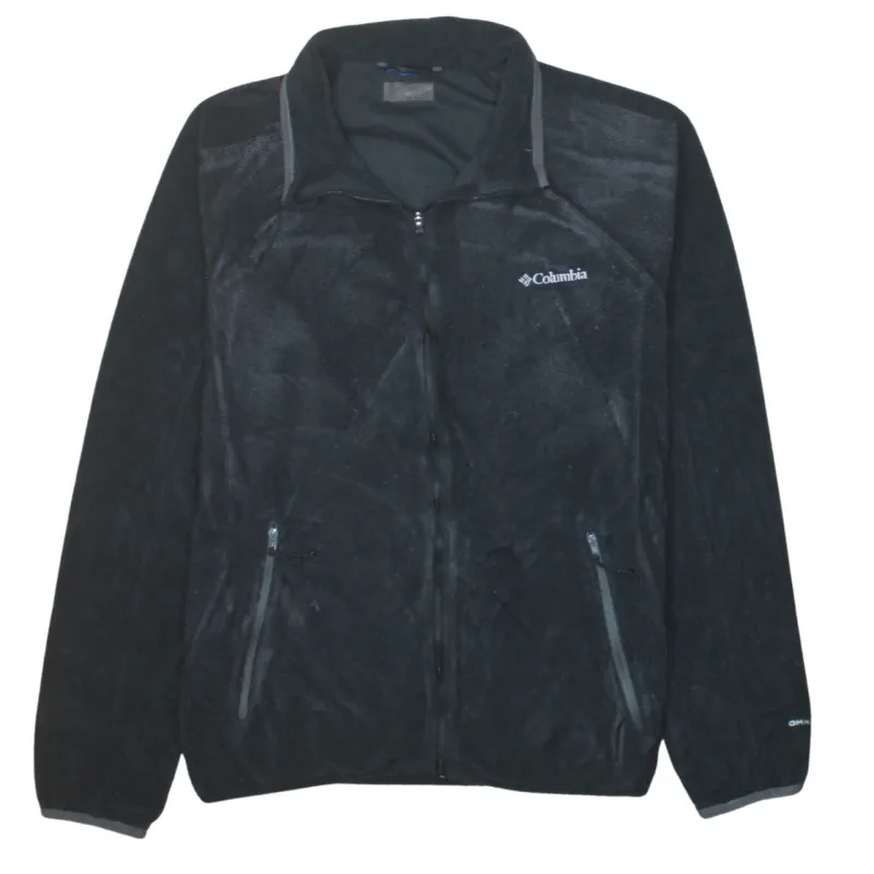 Columbia 90's Hiking Warm Full Zip Up Fleece Jumper Medium Black made by Columbia