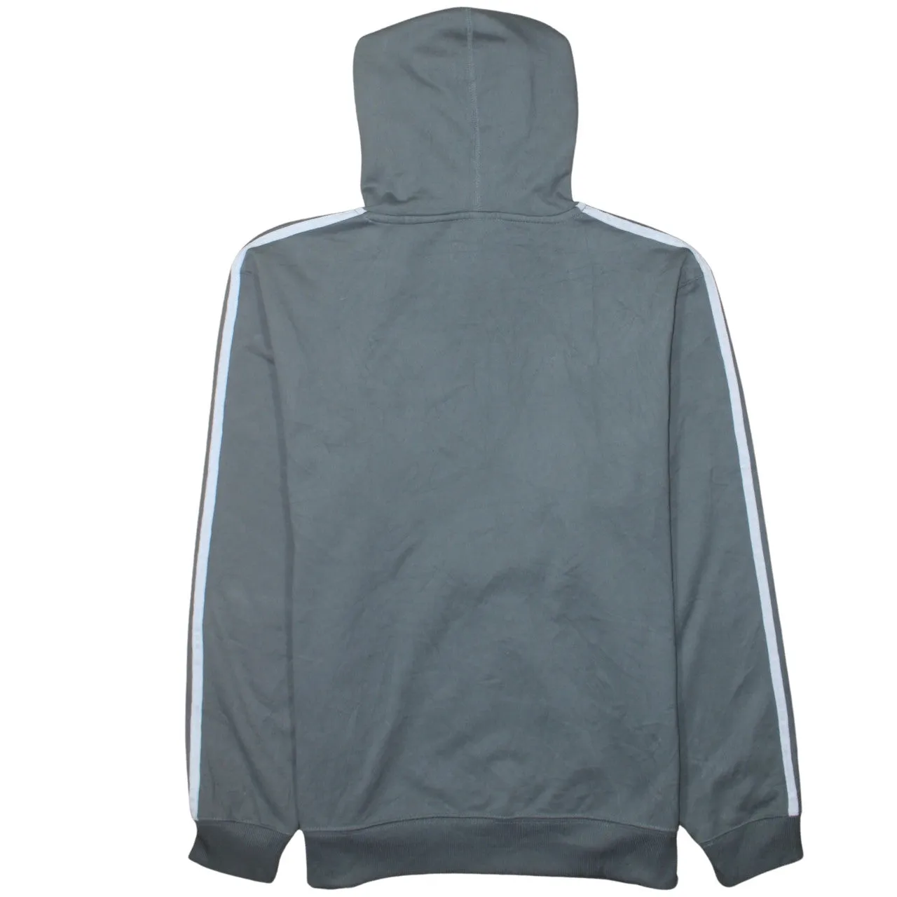 Adidas 90's Striped Sleeve Pullover Hoodie Medium Grey sold by Vintage Club product image thumbnail 2