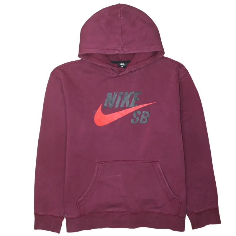Nike 90's Center Middle Swoosh Pullover Hoodie Large Red made by Nike