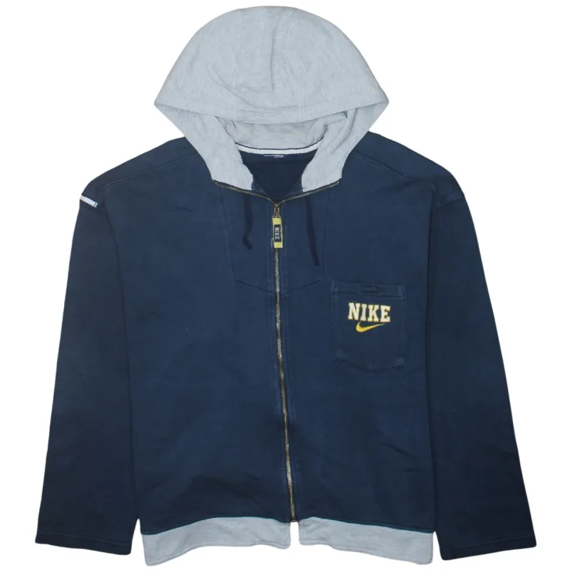 Nike 90's Swoosh Full Zip Up Hoodie XLarge  Grey sold by Vintage Club