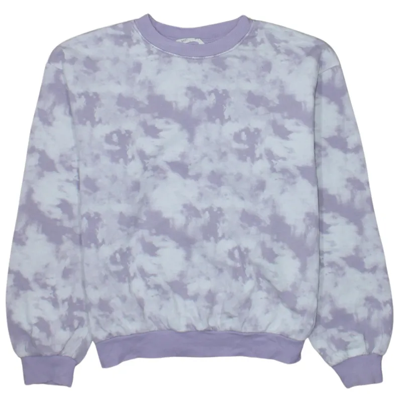 H&M 90's Plain Crew Neck Sweatshirt Medium  Purple made by H&M