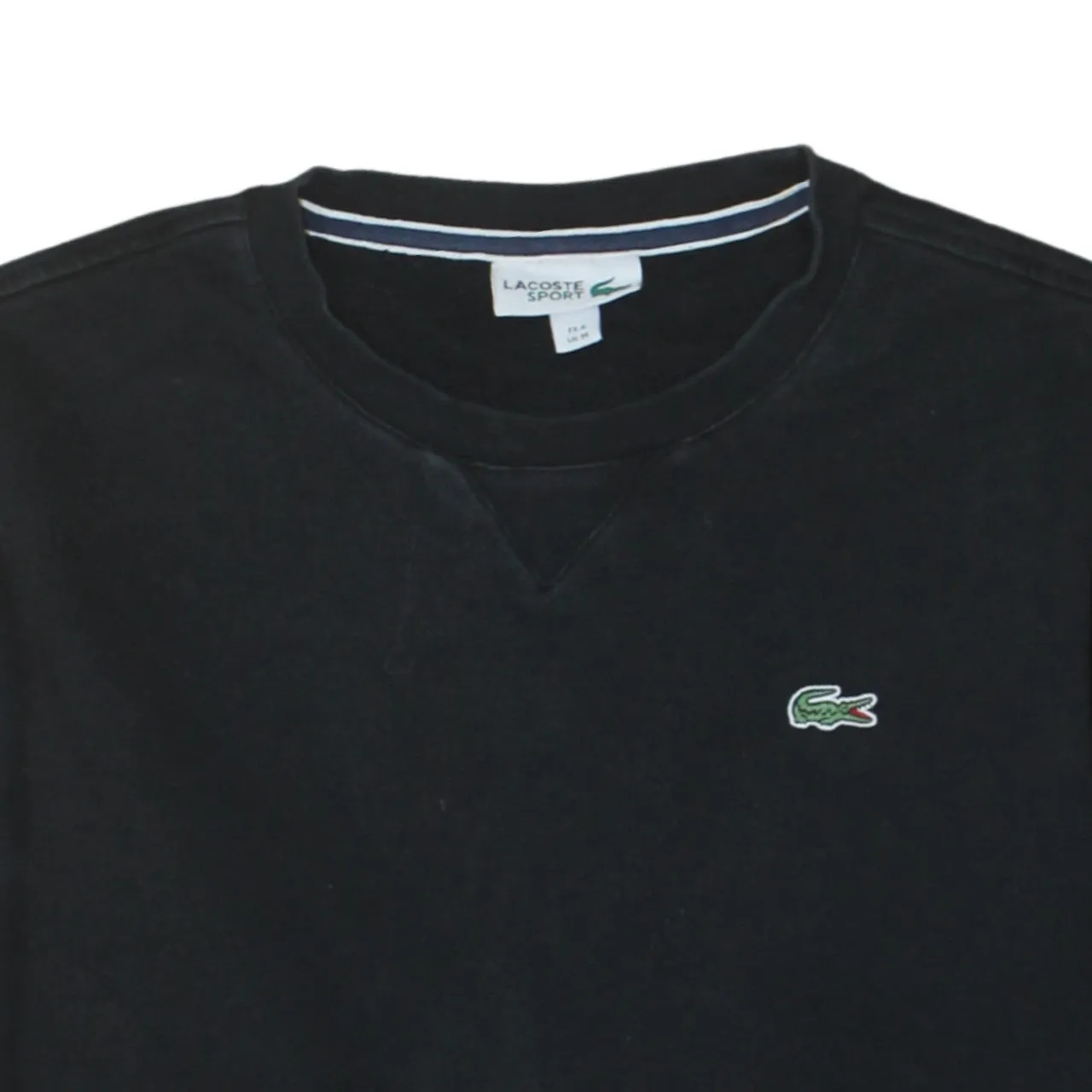 Lacoste 90's Lightweight Crew Neck Sweatshirt Medium Black sold by Vintage Club product image thumbnail 3