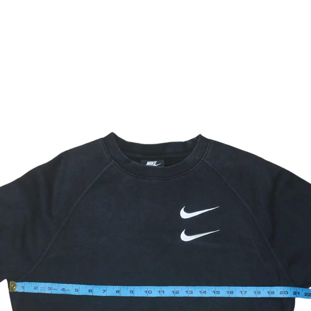 Nike 90's Swoosh Crew Neck Sweatshirt Small Black sold by Vintage Club product image thumbnail 5
