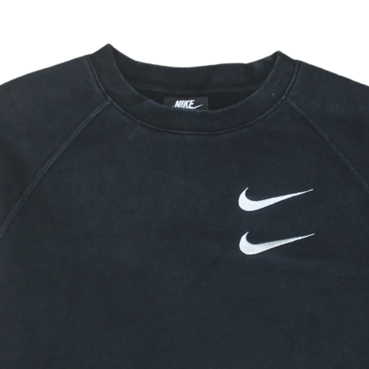 Nike 90's Swoosh Crew Neck Sweatshirt Small Black sold by Vintage Club product image thumbnail 3