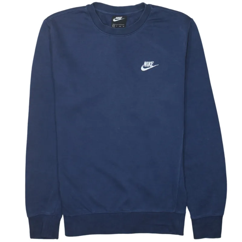 Nike 90's Swoosh Crew Neck Sweatshirt XSmall Navy Blue sold by Vintage Club