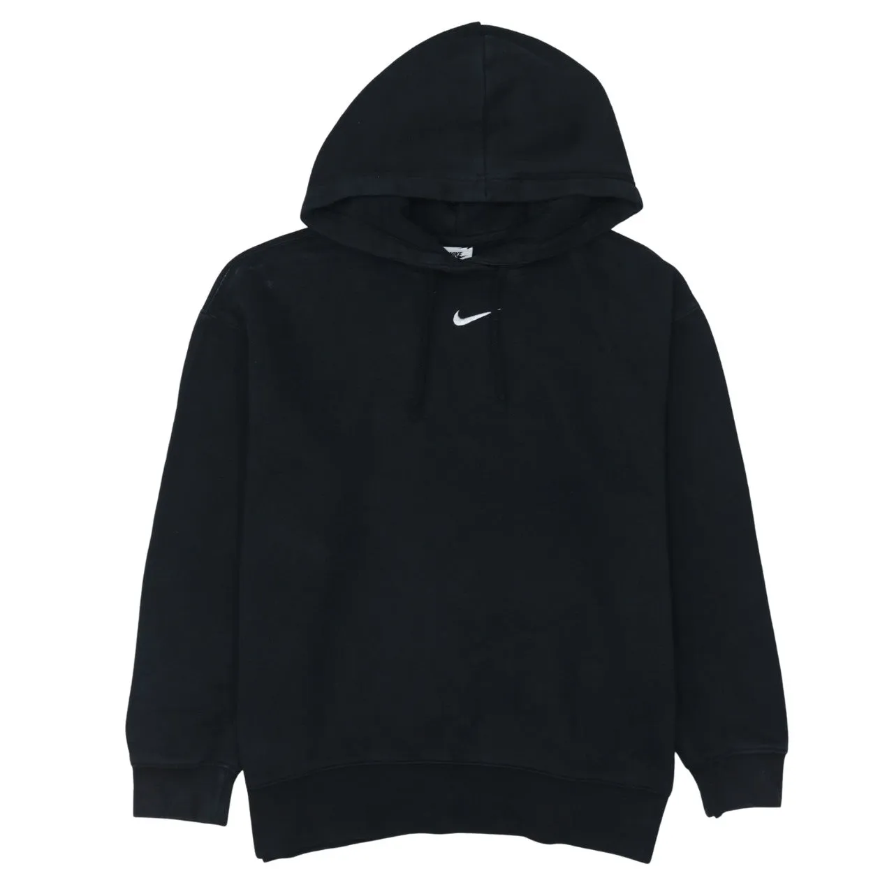Nike 90's Center Middle Swoosh Pullover Hoodie Small Black sold by Vintage Club