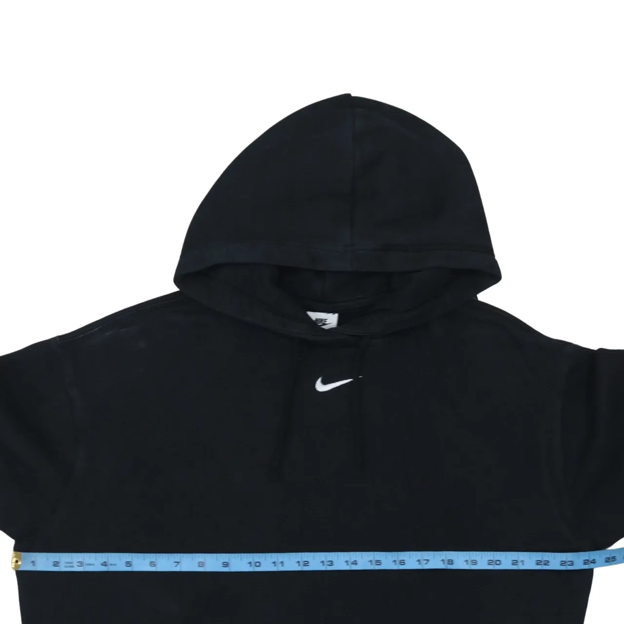 Nike 90's Center Middle Swoosh Pullover Hoodie Small Black sold by Vintage Club product image thumbnail 5