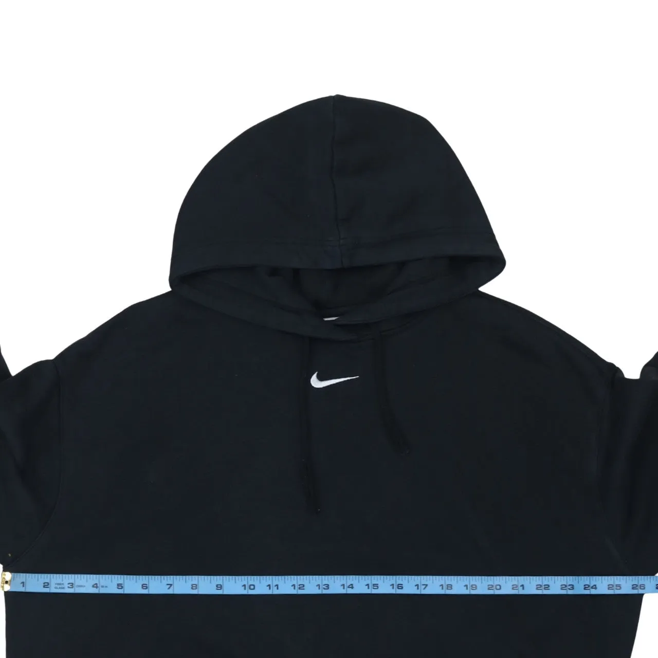 Nike 90's Center Middle Swoosh Pullover Hoodie Large Black sold by Vintage Club product image thumbnail 5