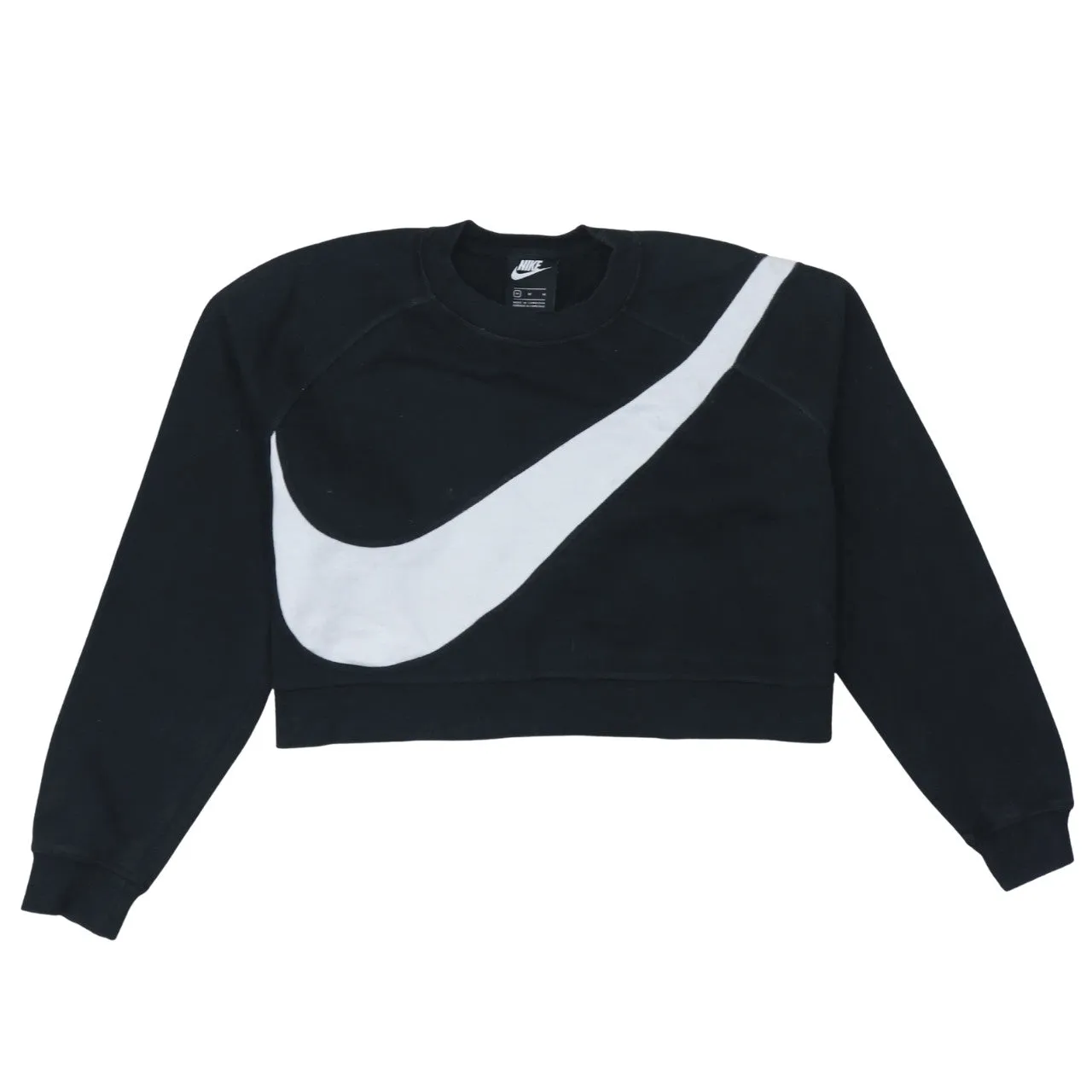 Nike 90's Crop Crew Neck Sweatshirt Medium Black sold by Vintage Club